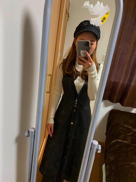 「OZOC（オゾック）のアイテム（帽子）」を使った、konatsuさん（レディース・153cm）の秋コーディネート