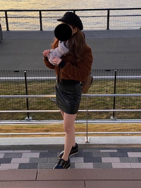 「OZOC（オゾック）のアイテム（帽子）」を使った、konatsuさん（レディース・153cm）の秋コーディネート