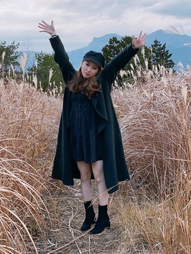 「OZOC（オゾック）のアイテム（帽子）」を使った、konatsuさん（レディース・153cm）の秋コーディネート