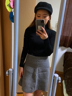「OZOC（オゾック）のアイテム（帽子）」を使った、konatsuさん（レディース・153cm）の秋コーディネート