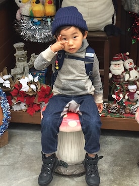 「BNT（ビーエヌティー　　）のアイテム」を使った、yuki_sin1roさん（キッズ・100cm）の冬コーディネート