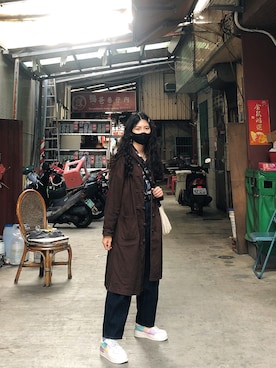 「MERLOT（メルロー）のアイテム（その他アウター）」を使った、SHIKO‪꒰ঌᐢ.ˬ.ᐢ໒꒱さん（レディース・162cm）の春コーディネート
