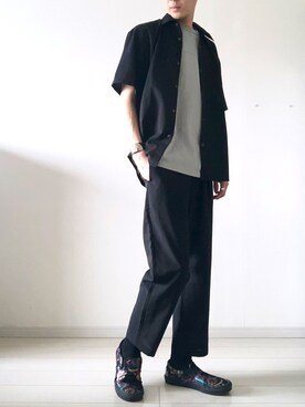 「アイテム（スリッポン）」を使った、KYOさん（メンズ・180cm・20代）の春コーディネート