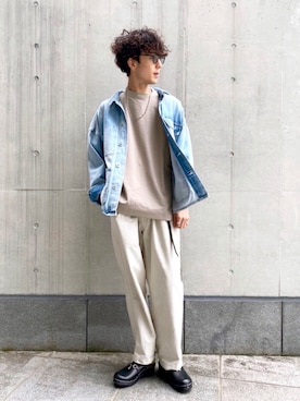 「Needles（ニードルス）のアイテム（シューズ）」を使った、KYOさん（メンズ・180cm）の春コーディネート