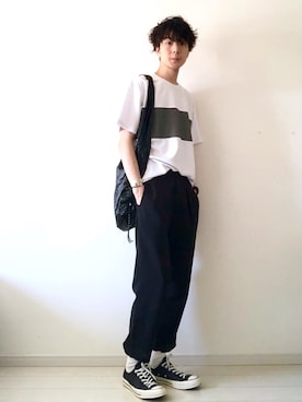 「JEANASIS（ジーナシス）のアイテム」を使った、KYOさん（メンズ・180cm）の春コーディネート