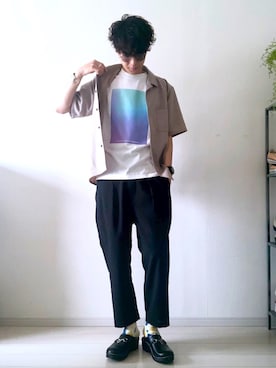 「UNIVERSAL OVERALL（ユニバーサルオーバーオール）のアイテム」を使った、KYOさん（メンズ・180cm）の春コーディネート