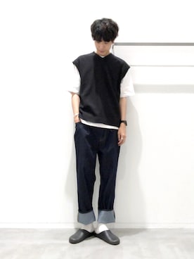 「WISM（ウィズム）のアイテム」を使った、KYOさん（メンズ・180cm）の夏コーディネート