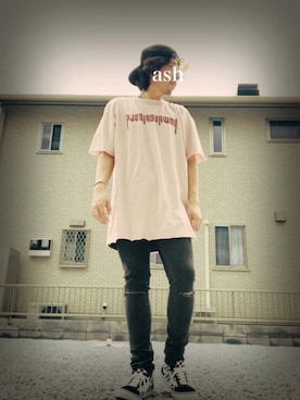 「SpRay PREMIUM（スプレイプレミアム）のアイテム（Tシャツ/カットソー）」を使った、☆ash★◡̎*さん（メンズ・167cm）の夏コーディネート