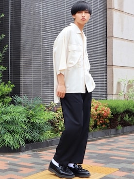 「FREAK'S STORE（フリークスストア）のアイテム（テーラードジャケット）」を使った、中岡 圭さん（メンズ・168cm）の夏コーディネート