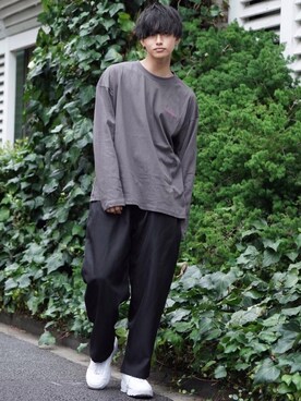 「FREAK'S STORE（フリークスストア）のアイテム（テーラードジャケット）」を使った、中岡 圭さん（メンズ・168cm）の秋コーディネート