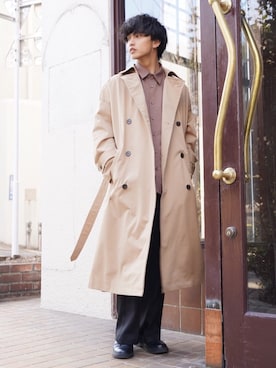 「Adoon plain（アドーンプレーン）のアイテム（パンツ）」を使った、中岡 圭さん（メンズ・168cm・20代）の冬コーディネート