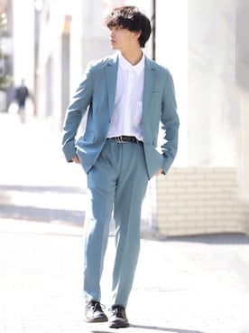 「UNION STATION（ユニオンステーション）のアイテム（その他パンツ）」を使った、中岡 圭さん（メンズ・168cm）の春コーディネート