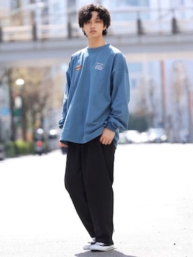 「CONVERSE（コンバース）のCONVERSE コンバース オール スター オックス / ALL STAR OX(BLACK) 32160321（スニーカー）」を使った、中岡 圭さん（メンズ・168cm・20代）の春コーディネート