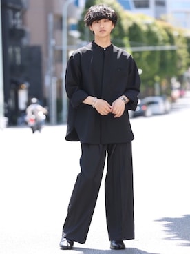 「SILVER BULLET（シルバーバレット）のアイテム（ブーツ）」を使った、中岡 圭さん（メンズ・168cm）の春コーディネート