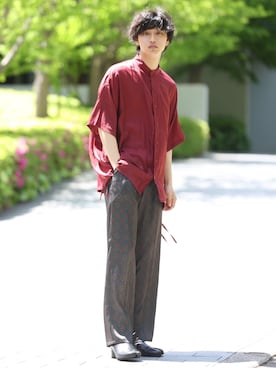 「SILVER BULLET（シルバーバレット）のアイテム（シューズ）」を使った、中岡 圭さん（メンズ・168cm）の春コーディネート