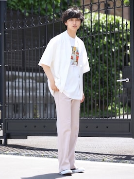 「CONVERSE（コンバース）のCONVERSE コンバース オール スター オックス / ALL STAR OX(BLACK) 32160321（スニーカー）」を使った、中岡 圭さん（メンズ・168cm・20代）の春コーディネート