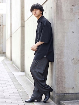 「SILVER BULLET（シルバーバレット）のアイテム（シューズ）」を使った、中岡 圭さん（メンズ・168cm）の春コーディネート
