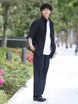 「SILVER BULLET（シルバーバレット）のアイテム（シューズ）」を使った、中岡 圭さん（メンズ・168cm）の春コーディネート