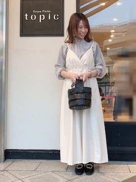 「レザーワンピース」｜「アイテム（バッグ）」を使った、yuki☺︎*さん（レディース・152cm）の冬コーディネート