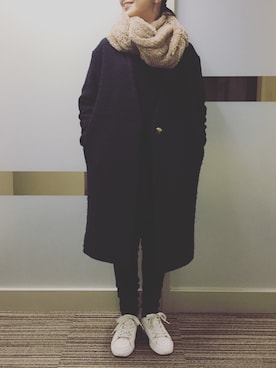 「UNTITLED（アンタイトル）のアイテム（ダウンジャケット/コート）」を使った、Mさん（レディース・155cm）の冬コーディネート