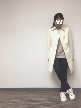 「BENETTON (UNITED COLORS OF BENETTON)（ベネトンユナイテッドカラーズオブベネトン）のアイテム（ダウンジャケット/コート）」を使った、Mさん（レディース・155cm）の冬コーディネート