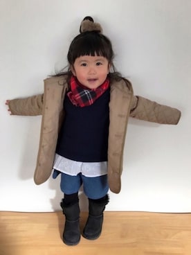 「キルティングコート」｜hiさん（キッズ・90cm）の冬コーディネート