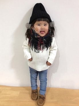 「CIAOPANIC TYPY（チャオパニックティピー）のアイテム（その他）」を使った、hiさん（キッズ・90cm）の冬コーディネート