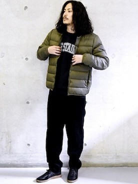 「MACOBER（マコバ）のアイテム（パンツ）」を使った、鈴木さん（メンズ・171cm）の冬コーディネート