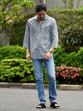 「RED CARD TOKYO（レッドカード）のアイテム」を使った、鈴木さん（メンズ・171cm）の春コーディネート