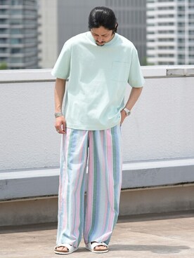 「MACOBER（マコバ）のアイテム」を使った、鈴木さん（メンズ・171cm）の夏コーディネート