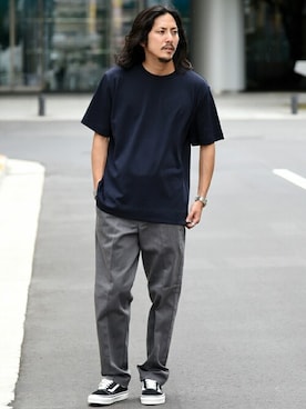 Ships シップスのtシャツ カットソー ブルー ネイビー 青色系 接触冷感 コーディネート Zozotown