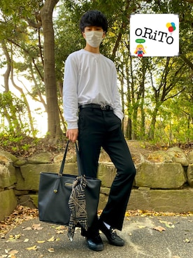 「Lui's（ルイス）のアイテム（財布/小物）」を使った、oRiTo/おりとさん（メンズ・177cm）の春コーディネート