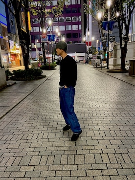 「NOAH（ノア）のアイテム（ニットキャップ/ビーニー）」を使った、yuさん（メンズ・175cm）の秋コーディネート