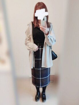 「しまむら×プチプラのあやのアイテム（スカート、その他）」を使った、wacoさん（レディース・166cm）の秋コーディネート