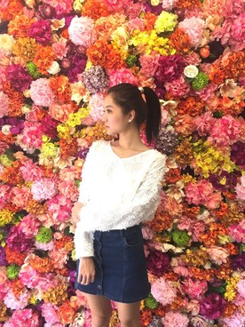 「5（ファイブ）のアイテム（スカート）」を使った、S.Chenさん（レディース・166cm）の冬コーディネート