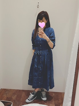 「North Object（ノースオブジェクト）のアイテム（ワンピース/ドレス）」を使った、☆Mike☆さん（レディース・159cm）の春コーディネート