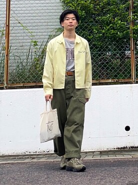 「Champion（チャンピオン）のアイテム（ブルゾン）」を使った、TKKNさん（メンズ・165cm）の夏コーディネート