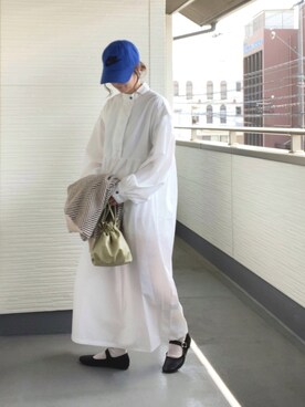 「アイテム（バレエシューズ）」を使った、teeemoeさん（レディース・157cm）の春コーディネート