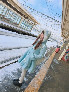 「夢展望（ユメテンボウ）のアイテム（ジャケット/アウター）」を使った、うさちさん（レディース・155cm）の冬コーディネート