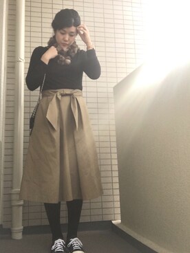 somさん（レディース・161cm）の冬コーディネート