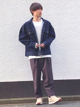 「kutir（クティール）のアイテム（デニムジャケット）」を使った、NAYUさん（メンズ・167cm）の春コーディネート