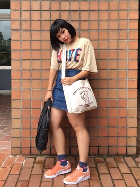 「planet（planet）のアイテム」を使った、徐子歡さん（レディース・153cm）の冬コーディネート