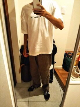 「Right-on（ライトオン）のアイテム（スラックス）」を使った、ブルーさん（メンズ・176cm）の夏コーディネート