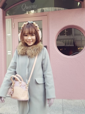 「スカラップ」｜「アイテム（その他アウター）」を使った、♡さん（レディース・147cm）の冬コーディネート