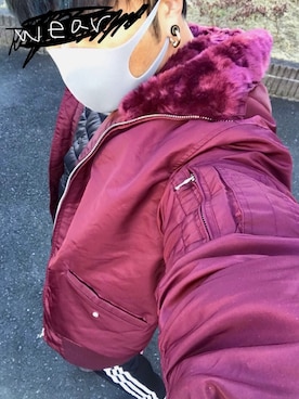 「EMODA（エモダ）のアイテム（ブルゾン）」を使った、Rickeymouseさん（メンズ・166cm）の冬コーディネート