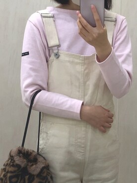 「Heather（ヘザー）のアイテム（サロペット/オーバーオール）」を使った、makiさん（レディース・156cm）の秋コーディネート