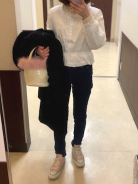 「LILY BROWN（リリーブラウン）のアイテム（その他アウター）」を使った、makiさん（レディース・156cm）の冬コーディネート