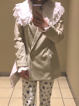 「Charles Chaton（シャルルシャトン）のアイテム（ジャケット/アウター）」を使った、makiさん（レディース・156cm）の春コーディネート