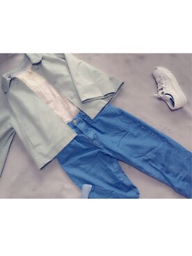 「CONVERSE（コンバース）のCONVERSE コンバース ジャック パーセル / JACK PURCEL（スニーカー）」を使った、y u u n aさん（レディース・155cm）の春コーディネート