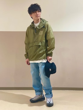 「CAMP7（キャンプセブン）のアイテム（ジャケット/アウター）」を使った、®aikiさん（メンズ・160cm）の春コーディネート